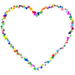 Colorful Hearts Frame