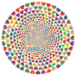 Colorful Hearts Vortex 9 Variation 2