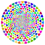 Colorful Hearts Vortex