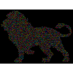 Colorful Lion Stars With Black Background