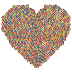 Colorful Mosaic Heart 2