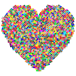 Colorful Mosaic Heart 3