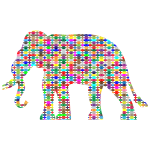 Colorful Pattern Elephant