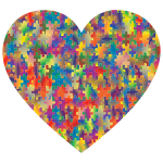 Colorful Puzzle Heart 5