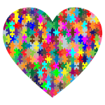 Colorful Puzzle Heart