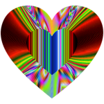 Colorful Refraction Heart Psychedelic 2