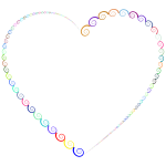 Colorful Spirals Heart 2