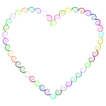 Colorful Spirals Heart