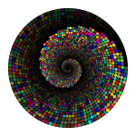 Colorful Swirling Circles Vortex 2 With Background
