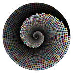 Colorful Swirling Circles Vortex 4 With Background