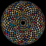 Colorful Toroid Mandala 6 With Black Background
