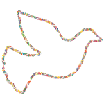Colorful Trendy Peace Dove 4 No Background