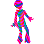 Disco girl silhouette