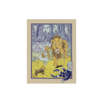 Cowardly lion Wizard of Oz poster vector clip art