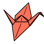 Origami crane vector image