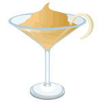 Martini with decoration vector graphics