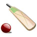 Cricket bat and ball vector illustrations