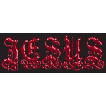 Crimson Jesus Typography Lines