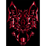 Crimson Symmetric Tribal Wolf