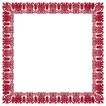 Red decorative frame