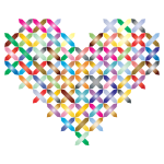Cross Stitched Heart Prismatic
