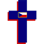 Cross and Czech flag