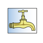 Vector illustration of old style water tap