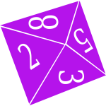 Purple game dice