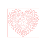 Heart decorative shape silhouette