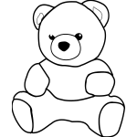 Vector Clip Art Of Sad Teddy Bear With Red Hat Free SVG