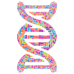 DNA Strand Word Cloud Typography