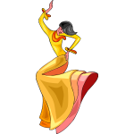 Moving dancer vector image