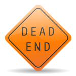 Vector clip art of dead end warning traffic sign