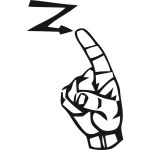 Deaf Alphabet Z