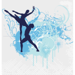 Illustration of poster with ballet dancers