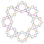 Decorative Circles Frame Prismatic 4