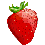 Vector illustration of shiny strawberry