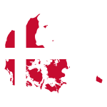 Denmark Map Flag