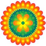 Orange decorative flower