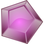 Multi surface purple diamond vector clip art