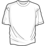 White t-shirt vector image