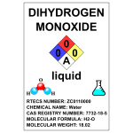 Dihydrogen oxide - funny water bottle label