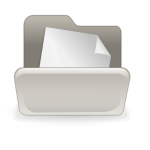 Folder with blank paper vector illustration