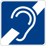 Vector image of hearing impairment sign