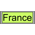 Digital Display with "France" text