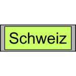 Digital Display with "Schweiz" text