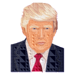 Donald Trump Portrait By Heblo Stylized Low Poly