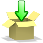 Download to box icon vector image