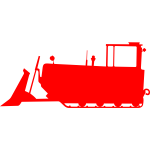 Red bulldozer