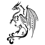 Dragon Tattoo Stencil Art
